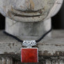 Sterling Silver ‘Tsunami’ Coral Pendant - Handcrafted in Bali - OutOfAsia